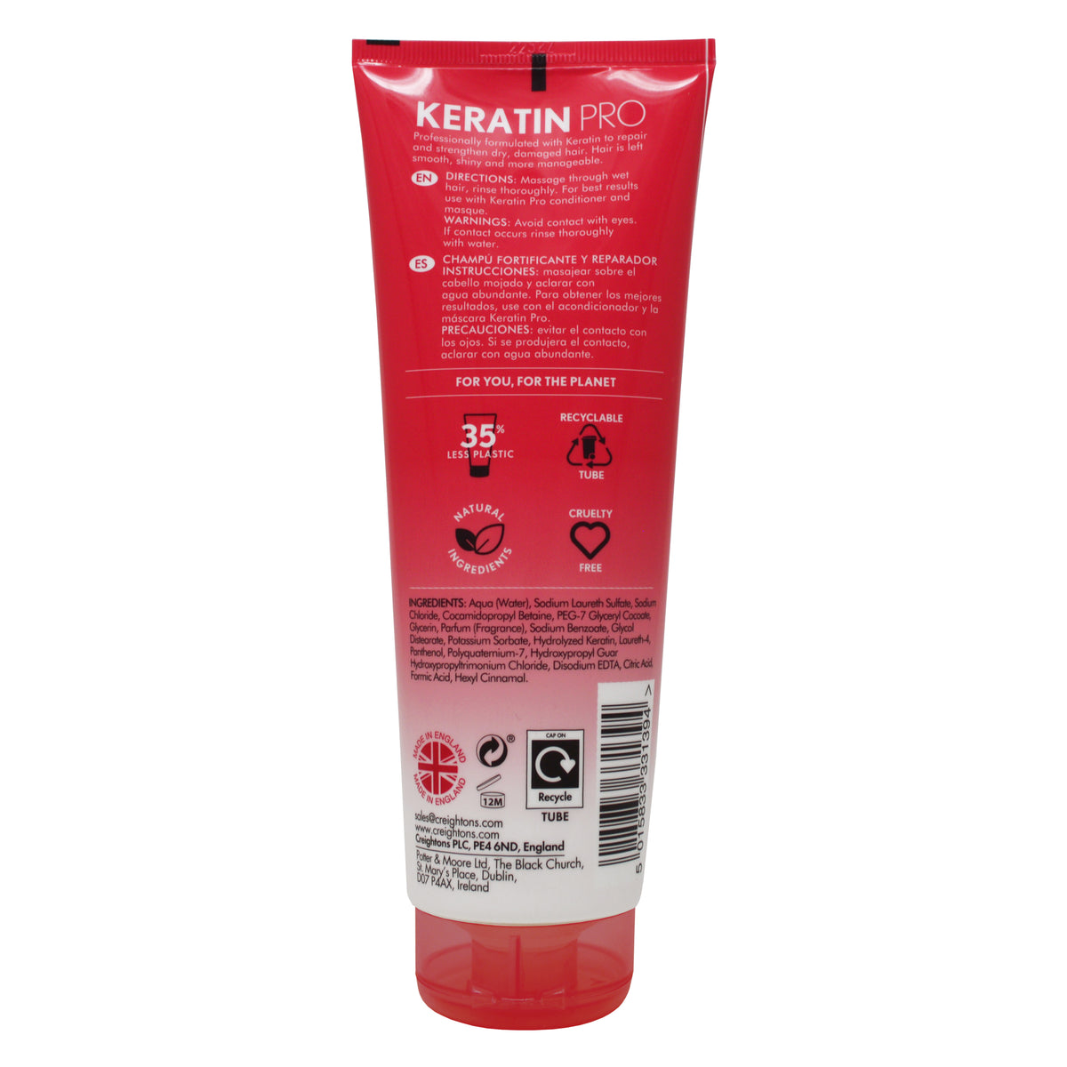 Keratin Pro Smooth Strengthen Shampoo 250ml Creightons