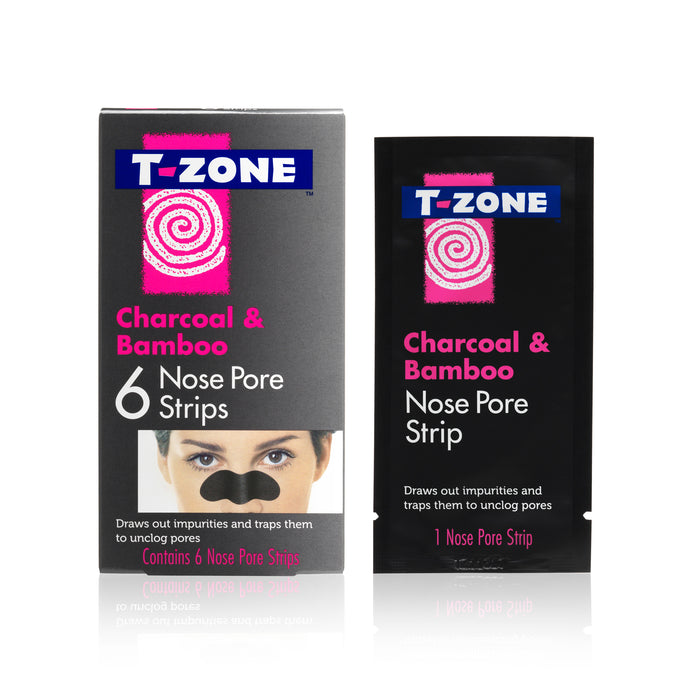 T-Zone Charcoal & Bamboo Nose Pore Strips 6's
