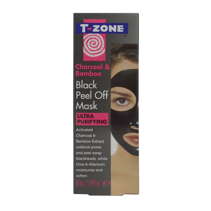 T-Zone Charcoal & Bamboo Black Peel Off Mask - 50ml