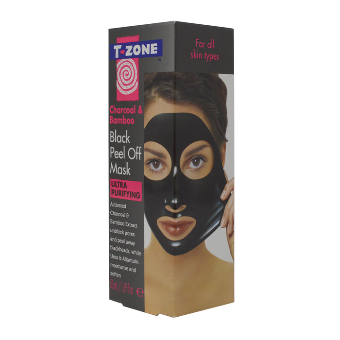 T-Zone Charcoal & Bamboo Black Peel Off Mask - 50ml