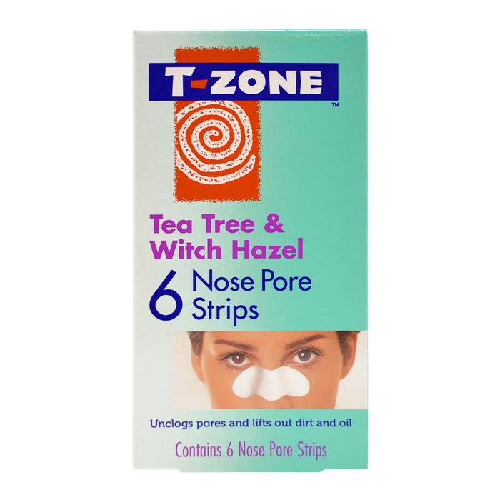 T-Zone Tea Tree & Witch Hazel Nose Pore Strips 6's