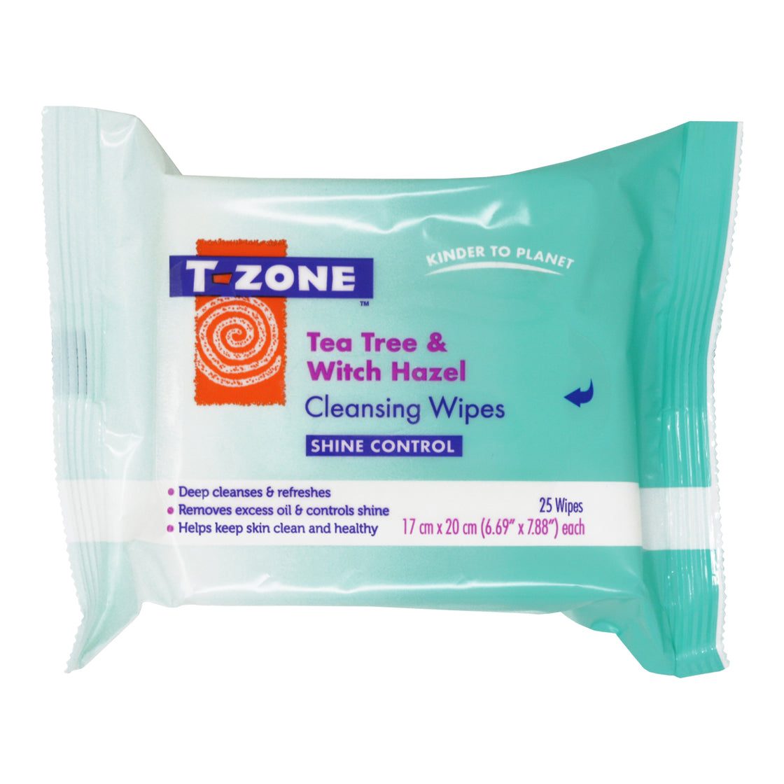 T-Zone Tea Tree Witch Hazel Biodegradable Shine Control Cleansing