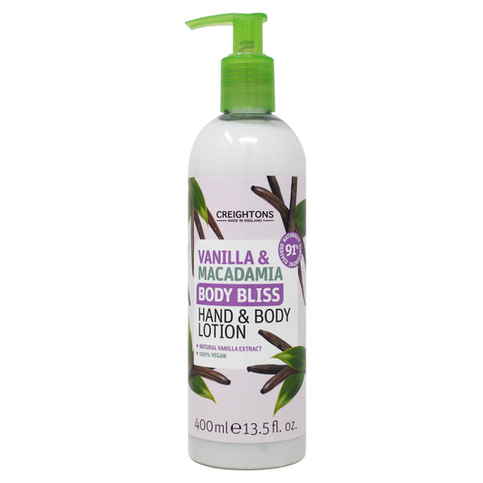 Body Bliss Vanilla & Macadamia Hand and Body Lotion 400ml
