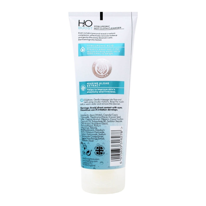 Creightons H2O Boost Hyaluronic Acid Hot Cloth Cleanser With Muslin Cloth 200ml