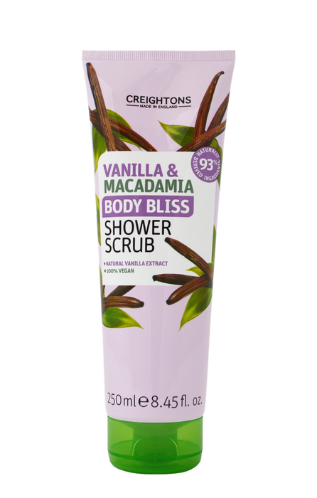 Body Bliss Vanilla & Macadamia Shower Scrub 250ml