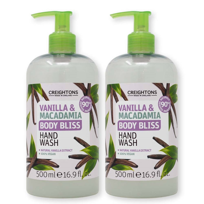 Body Bliss Vanilla & Macadamia Hand Wash Bundle 2 x 500ml