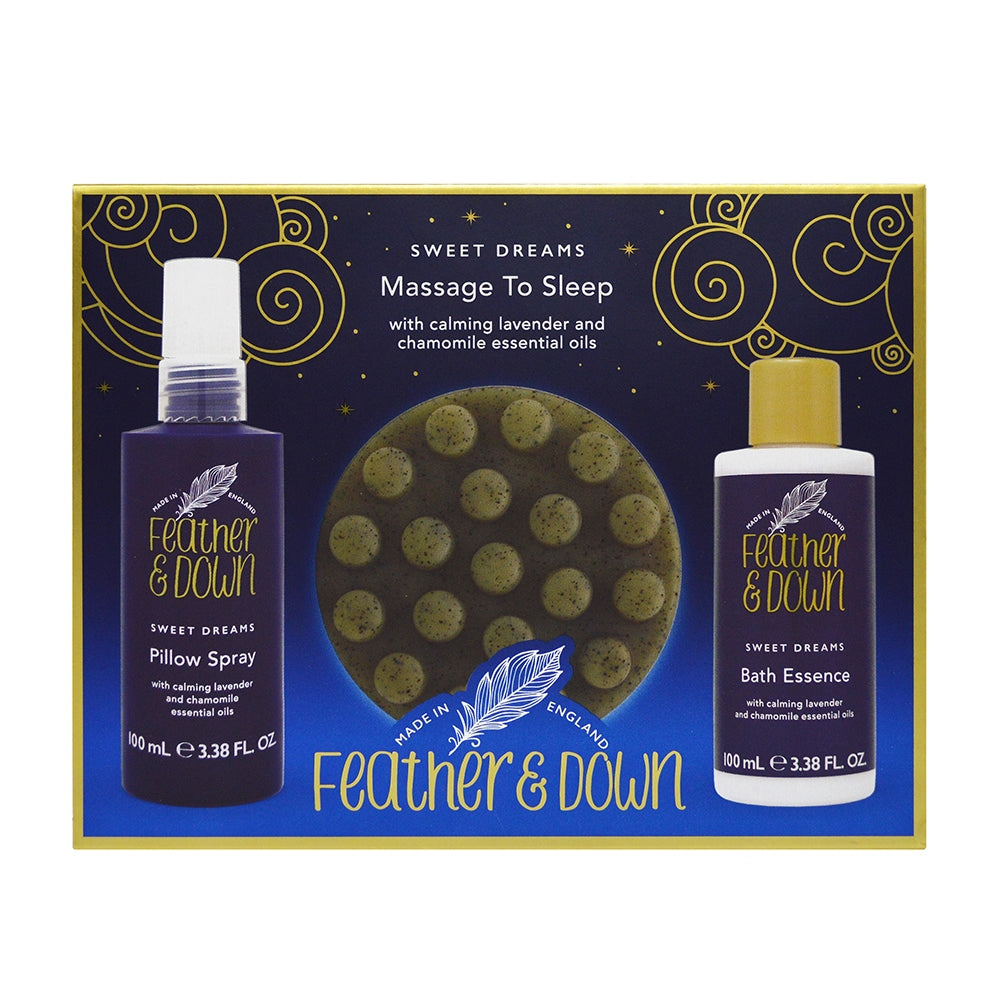 Feather & Down Massage to Sleep Gift Set