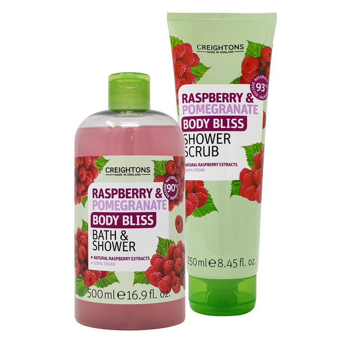 Body Bliss Raspberry & Pomegranate Bath & Shower Bundle