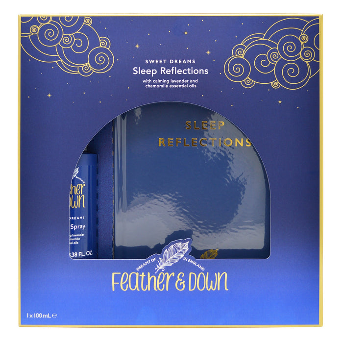 Feather & Down Sleep Reflections (100ml Pillow Spray & Sleep Reflections Journal) - With calming lavender & chamomile essential oils - Feather and Down 